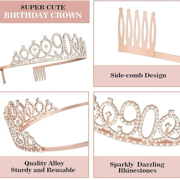 Sparkly Rhinestone Birthday Crown - Picture 1 of 1